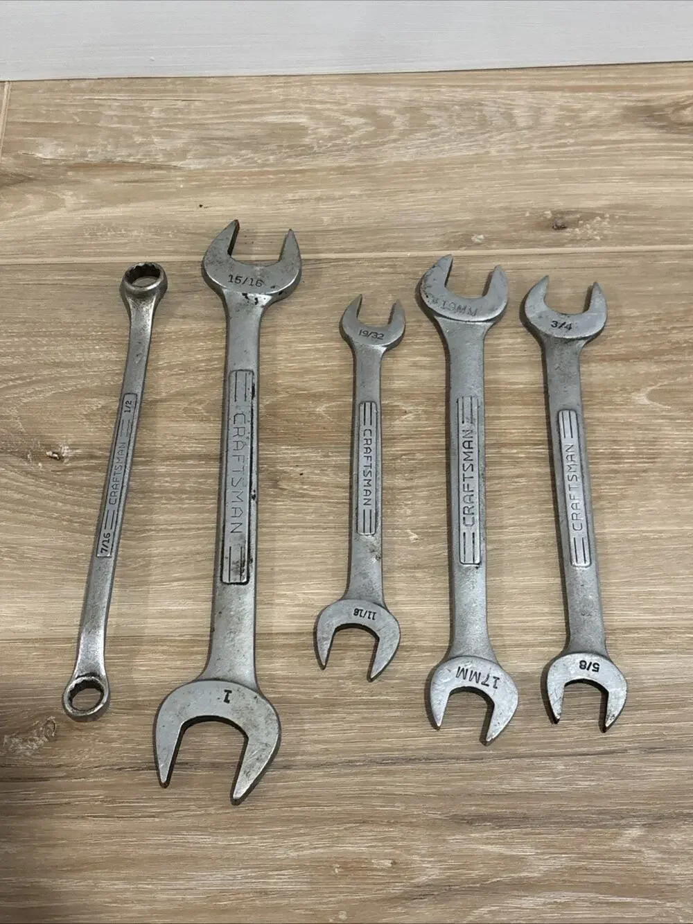 Craftsman Wrenches Set Of 5 Combination Made In USA